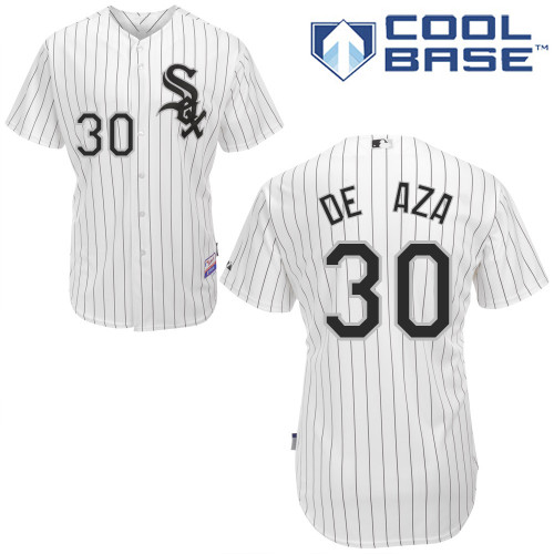 Alejandro De Aza #30 MLB Jersey-Chicago White Sox Men's Authentic Home White Cool Base Baseball Jersey